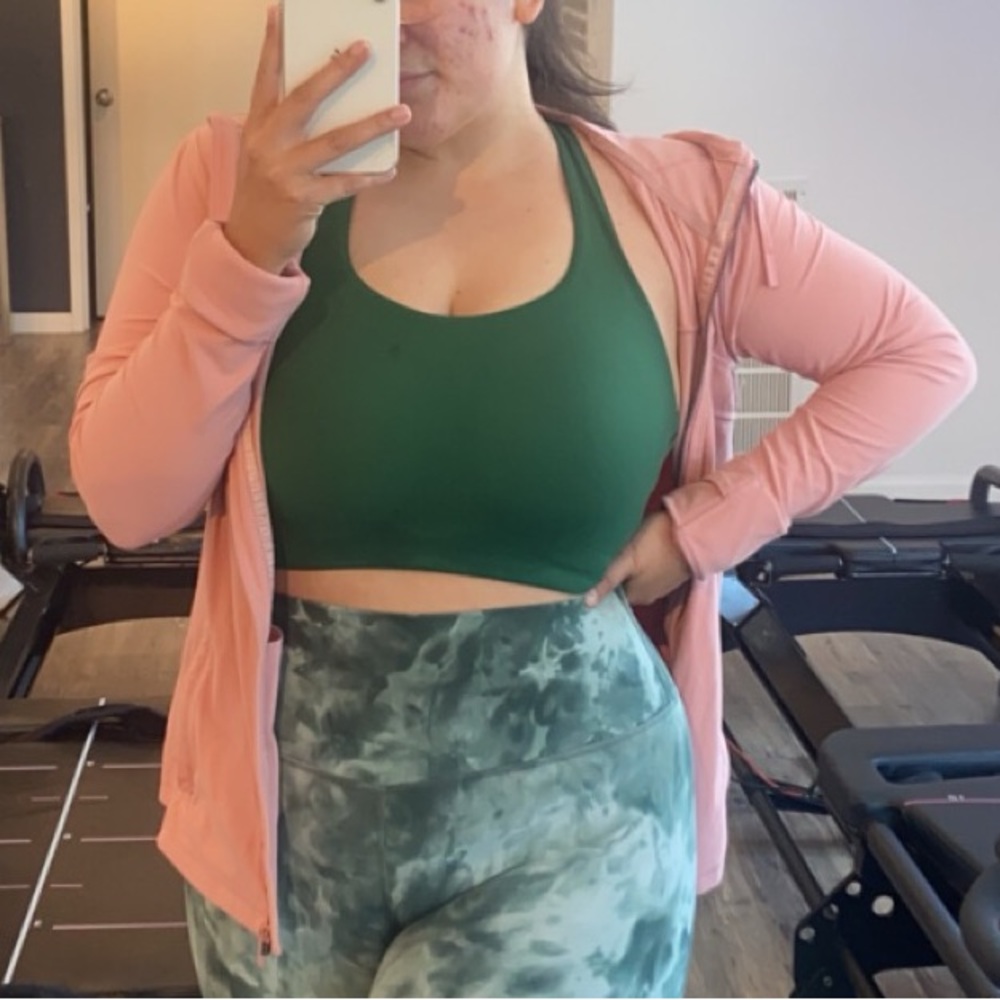 Hooded pink Lululemon Nulu jacket